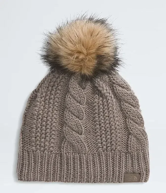 Damen-Beanie mit Oh Mega-Pelzbommel Damen-Beanie mit Oh Mega-Pelzbommel