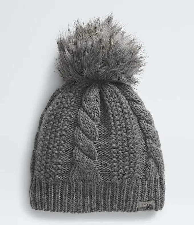 Damen-Beanie mit Oh Mega-Pelzbommel