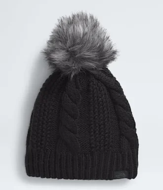 Damen-Beanie mit Oh Mega-Pelzbommel