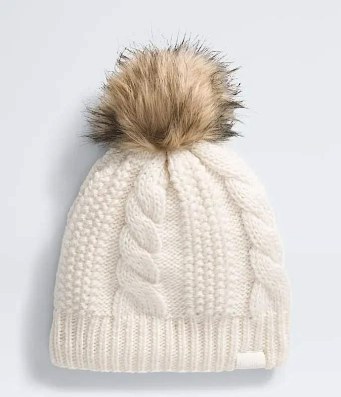 Damen-Beanie mit Oh Mega-Pelzbommel