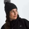 Damen-Beanie mit Oh Mega-Pelzbommel