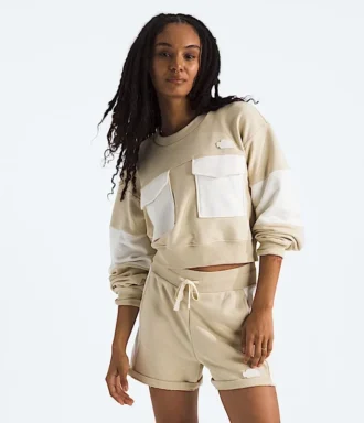 Damen-Frottee-Oversized-Cropped-Crew