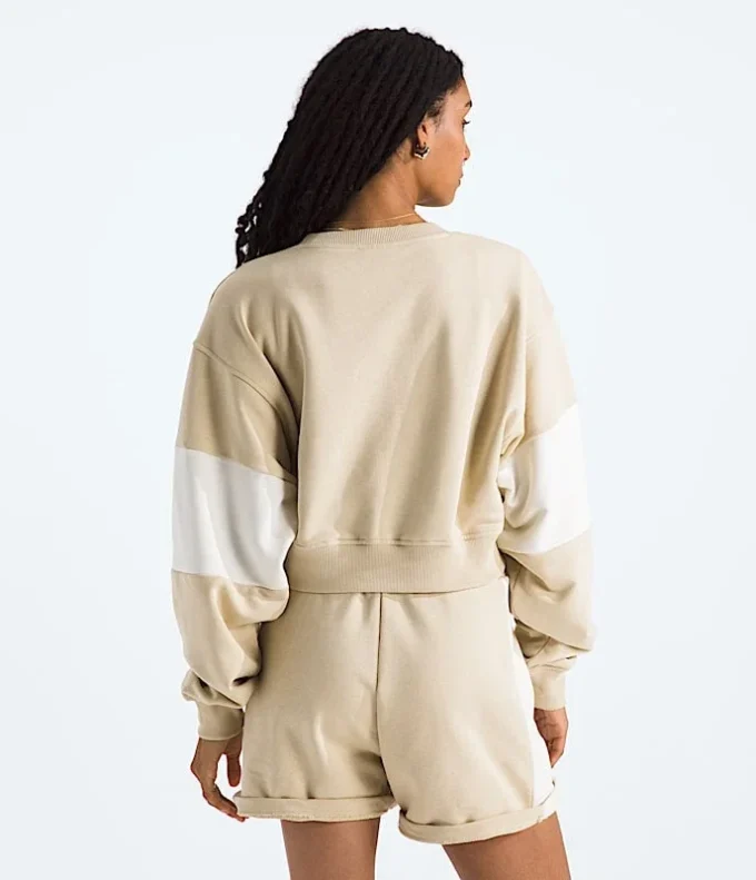 Damen-Frottee-Oversized-Cropped-Crew