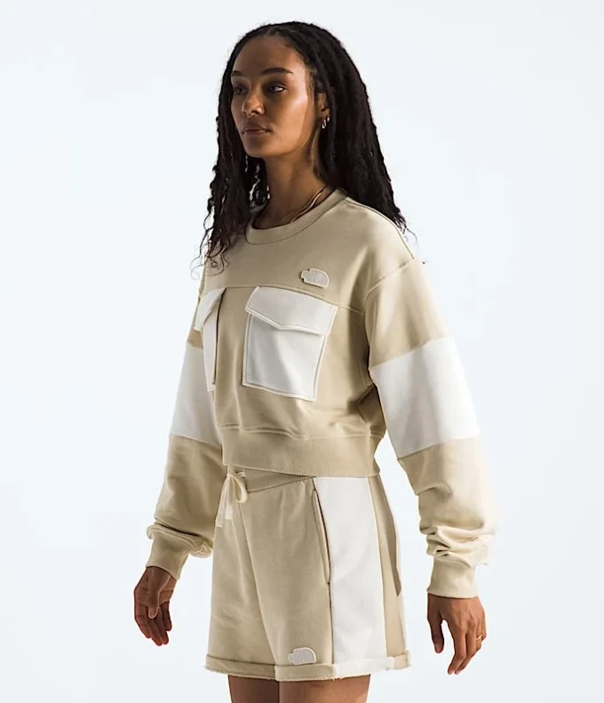 Damen-Frottee-Oversized-Cropped-Crew