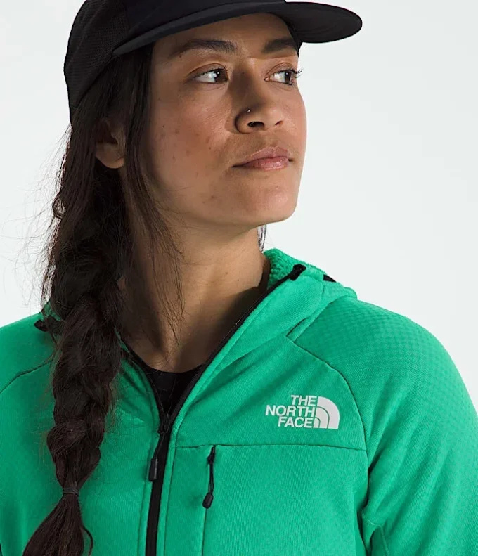 Damen-Hoodie mit durchgehendem Reißverschluss aus der Summit-Serie FUTUREFLEECE™