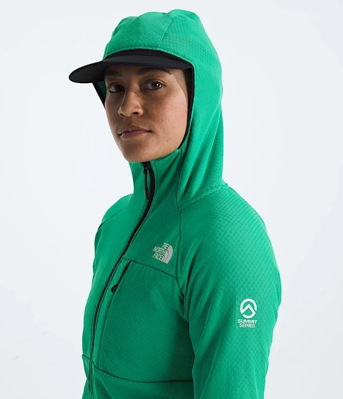 Damen-Hoodie mit durchgehendem Reißverschluss aus der Summit-Serie FUTUREFLEECE™