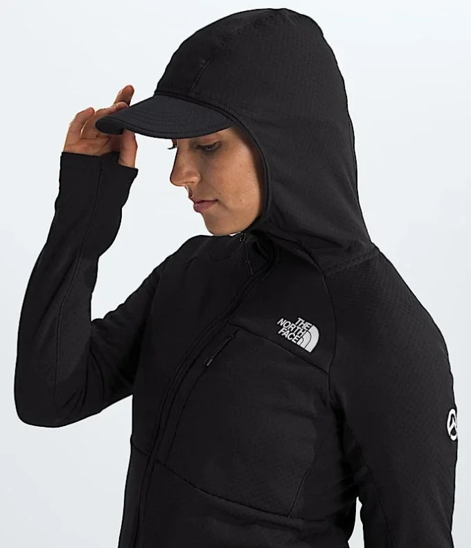Damen-Hoodie mit durchgehendem Reißverschluss aus der Summit-Serie FUTUREFLEECE™
