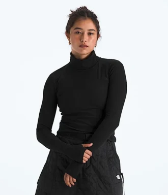 Damen-Rollkragenpullover mit langen Ärmeln