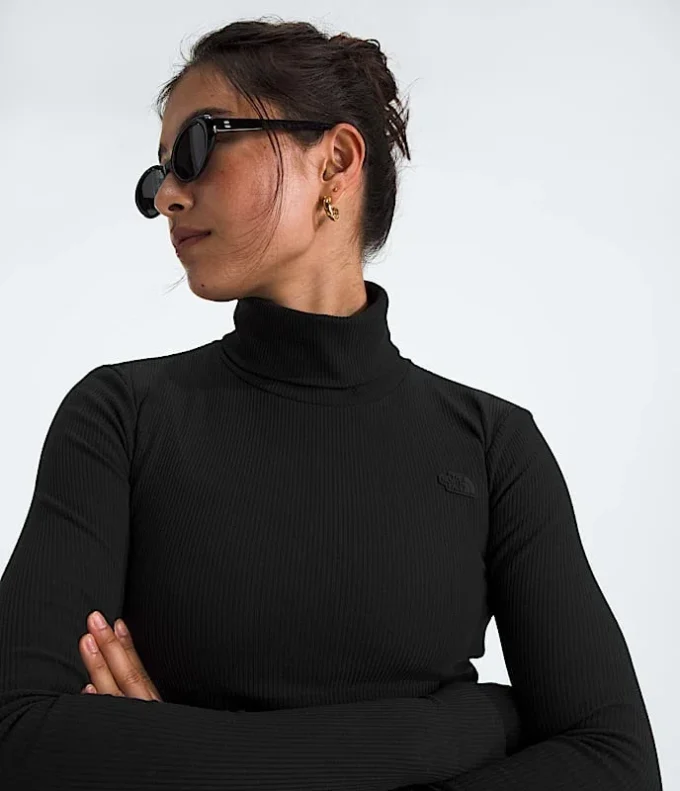 Damen-Rollkragenpullover mit langen Ärmeln Damen-Rollkragenpullover mit langen Ärmeln