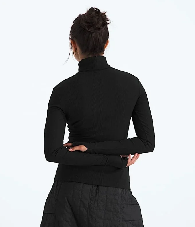 Damen-Rollkragenpullover mit langen Ärmeln Damen-Rollkragenpullover mit langen Ärmeln