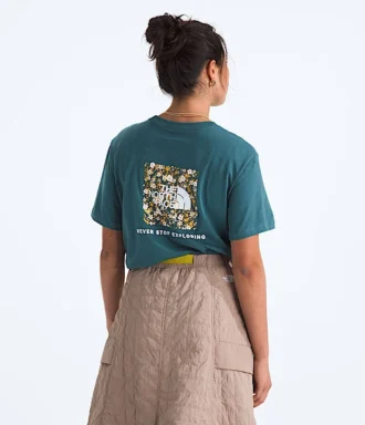 Damen-T-Shirt Evolution Floral Box NSE mit kurzen Ärmeln – Grafik