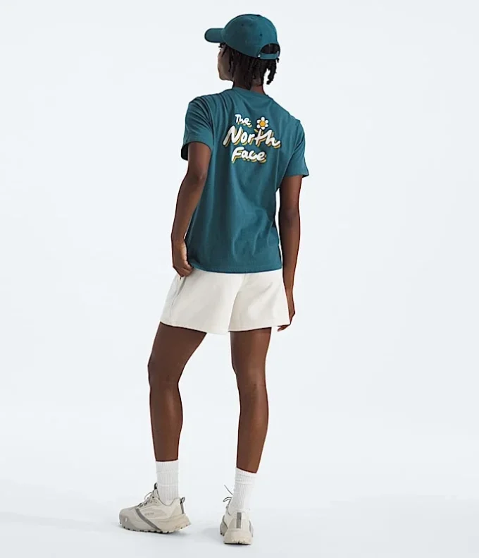 Evolution Floral Cloud Kurzarm-T-Shirt für Damen – Grafik Evolution Floral Cloud Kurzarm-T-Shirt für Damen – Grafik