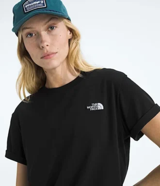 Evolution Simple Dome Relaxed Kurzarm-T-Shirt für Damen