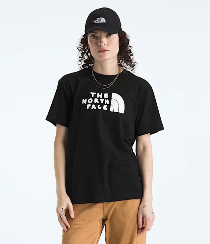 Evolution Sketch Logo Half Dome Kurzarm-T-Shirt für Damen – Grafik Evolution Sketch Logo Half Dome Kurzarm-T-Shirt für Damen – Grafik