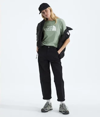 Evolution Sketch Logo Half Dome Kurzarm-T-Shirt für Damen – Grafik