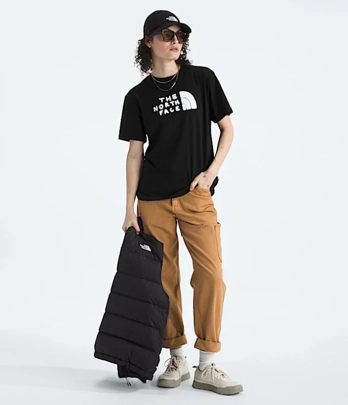 Evolution Sketch Logo Half Dome Kurzarm-T-Shirt für Damen – Grafik Evolution Sketch Logo Half Dome Kurzarm-T-Shirt für Damen – Grafik