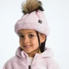 Gepolsterte Oh Mega Fur Pom Beanie für Kinder Gepolsterte Oh Mega Fur Pom Beanie für Kinder