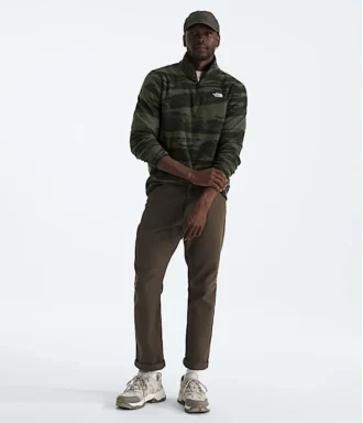 Herren-Fleecejacke mit ½-Reißverschluss – Print