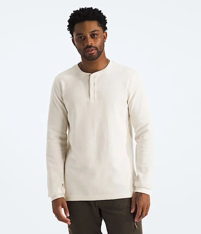 Herren-Langarm-Henley mit Waffelmuster Herren-Langarm-Henley mit Waffelmuster