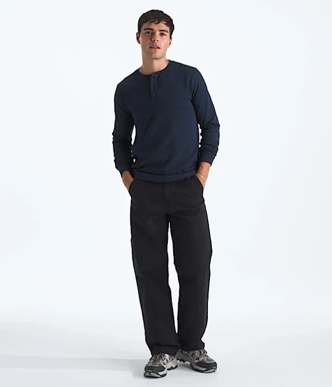 Herren-Langarm-Henley mit Waffelmuster Herren-Langarm-Henley mit Waffelmuster