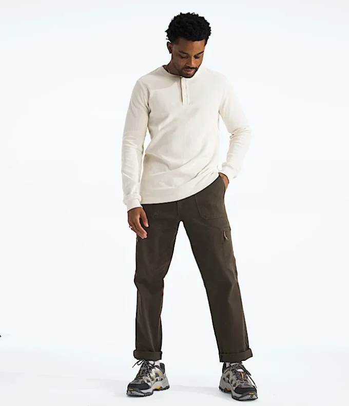 Herren-Langarm-Henley mit Waffelmuster Herren-Langarm-Henley mit Waffelmuster