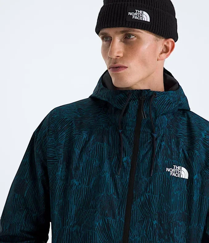 Herren-Regenjacke Antora mit Kapuze – Print