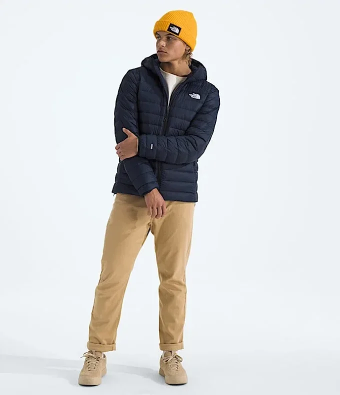 Klassische Daunenjacke mit Kapuze für Herren Klassische Daunenjacke mit Kapuze für Herren