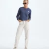 Langärmliges Simple Dome Tee für Damen Langärmliges Simple Dome Tee für Damen
