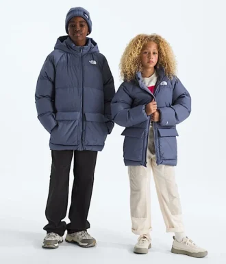 North Down Fleece-gefütterter kurzer Parka für Jungen und Mädchen