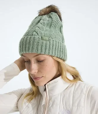 Oh Mega Fur Pom Beanie für Damen