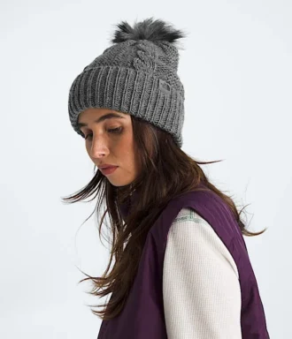 Oh Mega Fur Pom Beanie für Damen