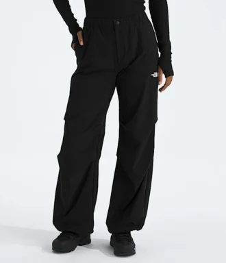 Weite Damenhose aus Webstoff