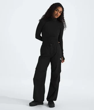 Weite Damenhose aus Webstoff