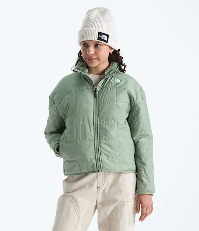 Wendbare Shasta-Jacke mit durchgehendem Reißverschluss für Mädchen Wendbare Shasta-Jacke mit durchgehendem Reißverschluss für Mädchen