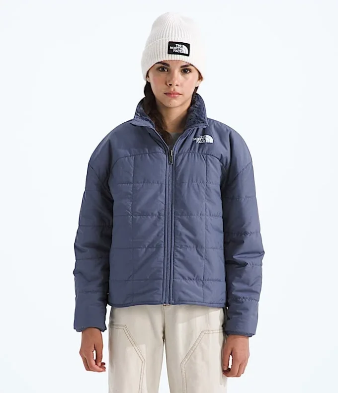 Wendbare Shasta-Jacke mit durchgehendem Reißverschluss für Mädchen Wendbare Shasta-Jacke mit durchgehendem Reißverschluss für Mädchen