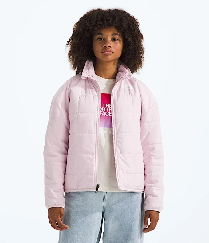 Wendbare Shasta-Jacke mit durchgehendem Reißverschluss für Mädchen Wendbare Shasta-Jacke mit durchgehendem Reißverschluss für Mädchen