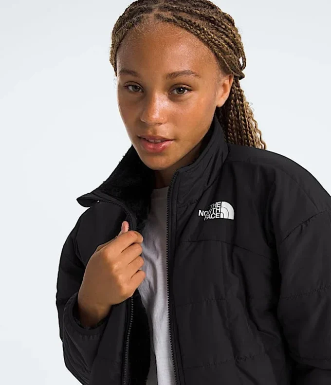 Wendbare Shasta-Jacke mit durchgehendem Reißverschluss für Mädchen Wendbare Shasta-Jacke mit durchgehendem Reißverschluss für Mädchen