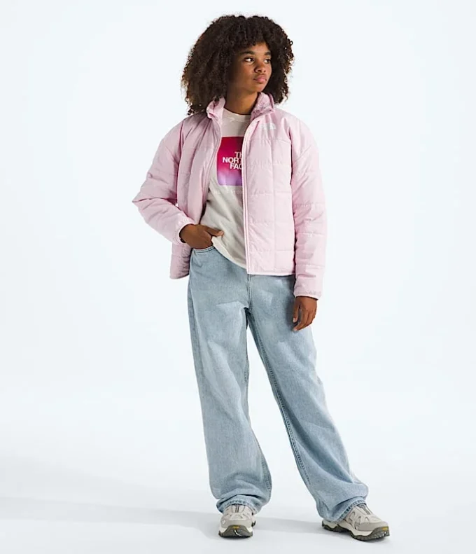 Wendbare Shasta-Jacke mit durchgehendem Reißverschluss für Mädchen Wendbare Shasta-Jacke mit durchgehendem Reißverschluss für Mädchen