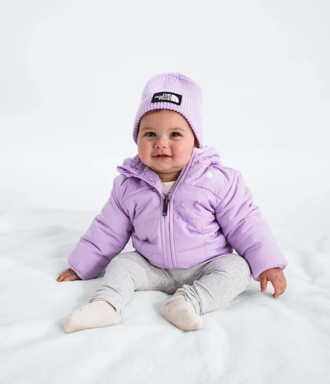 Wendbare Shasta-Jacke mit Kapuze und durchgehendem Reißverschluss für Babys Wendbare Shasta-Jacke mit Kapuze und durchgehendem Reißverschluss für Babys