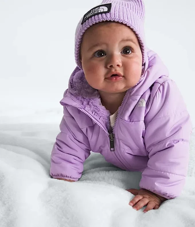 Wendbare Shasta-Jacke mit Kapuze und durchgehendem Reißverschluss für Babys Wendbare Shasta-Jacke mit Kapuze und durchgehendem Reißverschluss für Babys